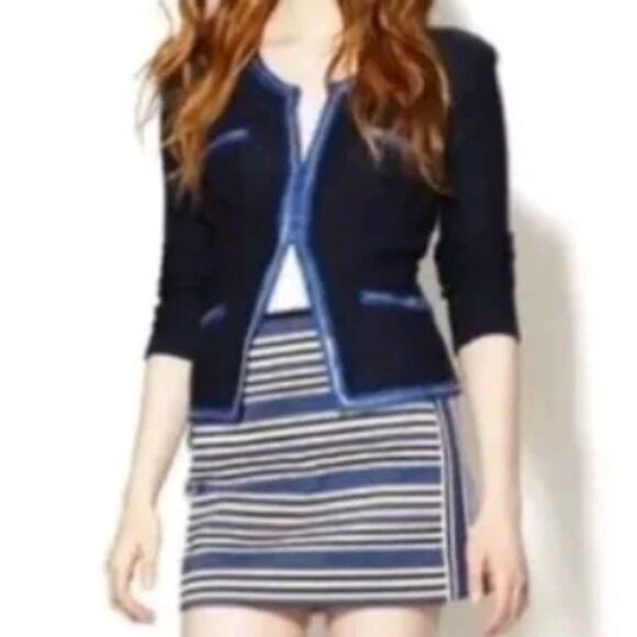 Talbots Skirts Talbots Petites Navy white Striped - Picture 1 of 16
